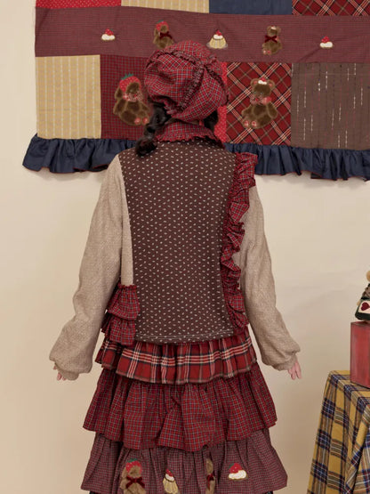 Embroidered lace-trim knit sweater【s0000014173】