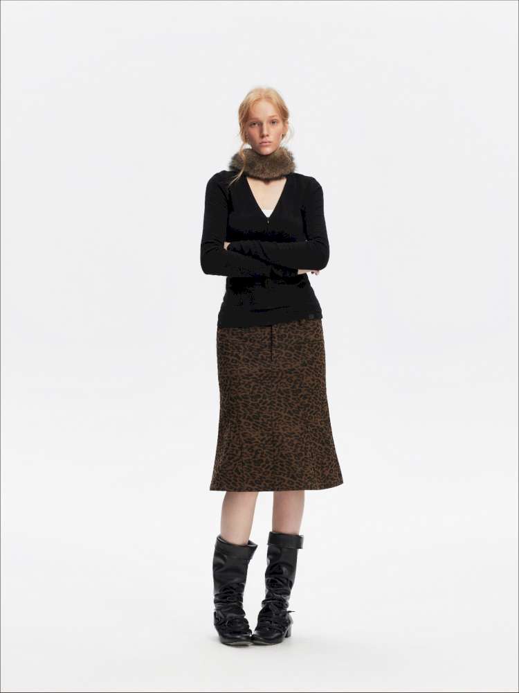 Leopard Print A-Line Mermaid Skirt【s0000015063】