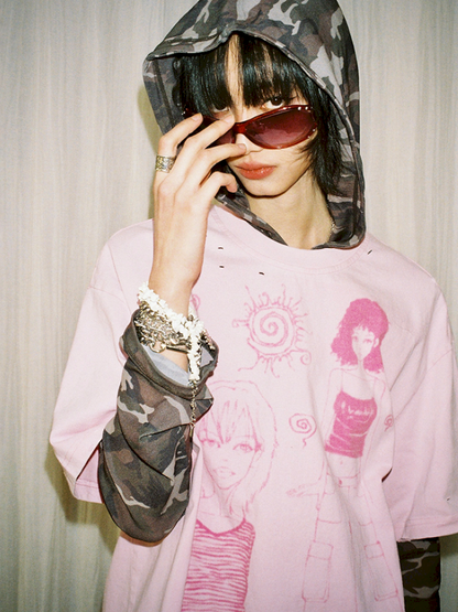 Printed Short Sleeve T-Shirt【s0000012426】