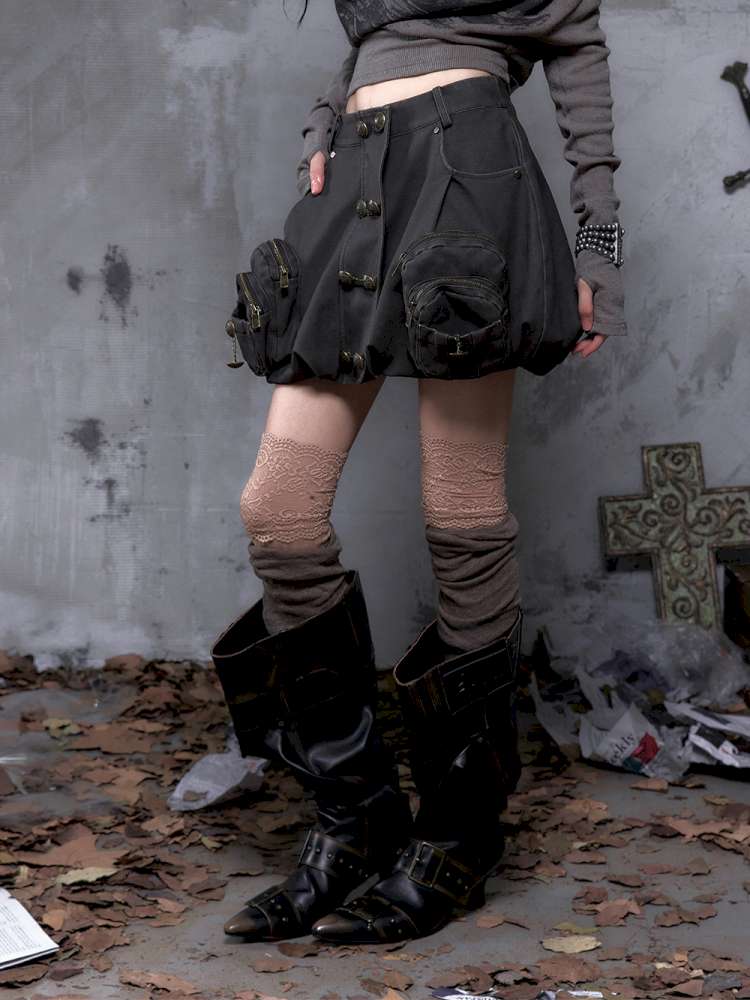 Workwear Flower Bud Skirt【s0000014463】