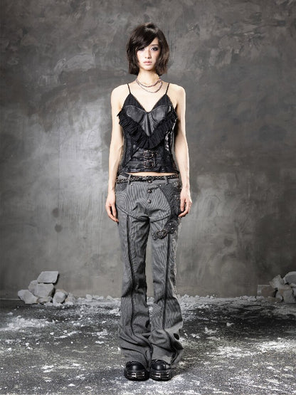 Splicing Fake Two Suspender Bandeau【s0000015953】