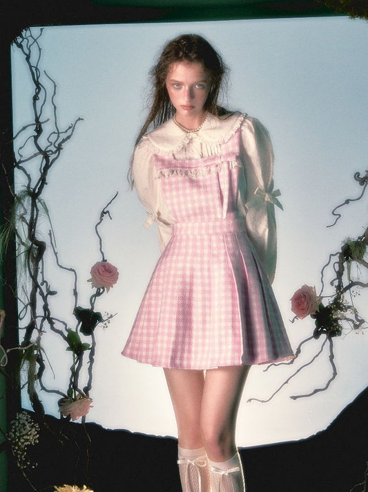 Pleated Skirt Back Dress【s0000004797】