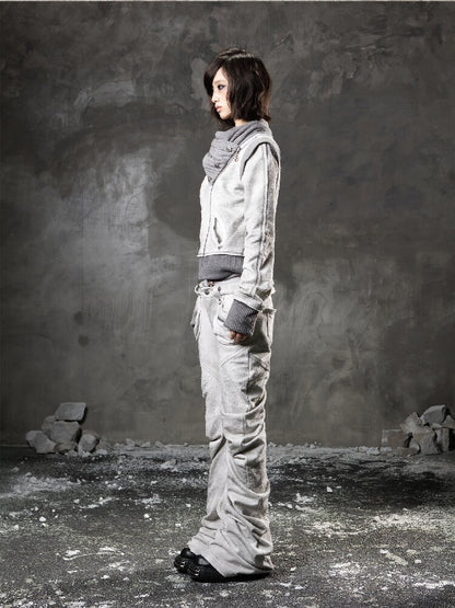 Double Waist Scimitar Stacked Sweatpants【s0000015959】