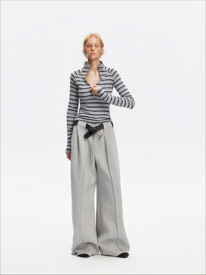 Vintage Striped Slim Knit Top【s0000015059】