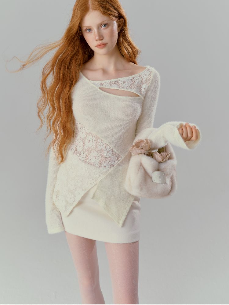 Slim irregular wool knit sweater【s0000012138】