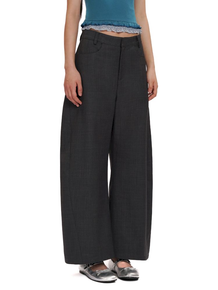 Micro Machete Draped Wide Leg Western Trousers【s0000012507】