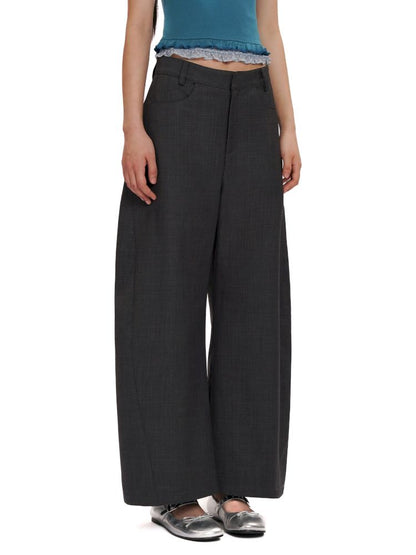 Micro Machete Draped Wide Leg Western Trousers【s0000012507】