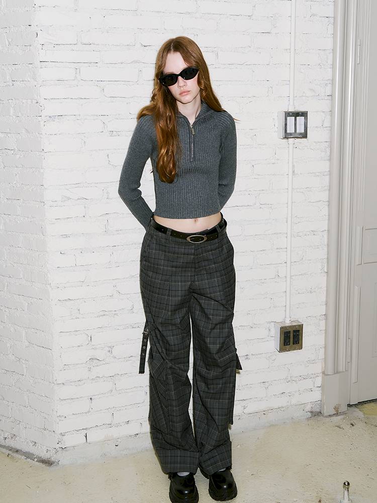 Zipper Stand Collar Base Layer Sweater【s0000014391】