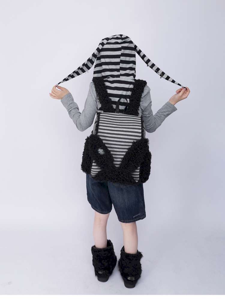 Rabbit Ears Fur Computer School Bag【s0000014615】