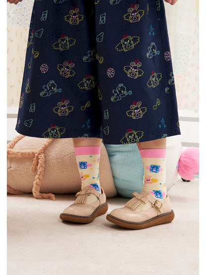 Animal angel knitted mid-calf socks【s0000013194】