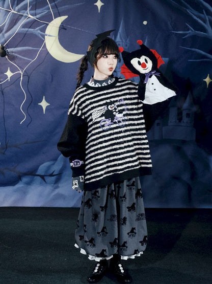 Striped Plush Colorblock Sweatshirt【s0000011560】