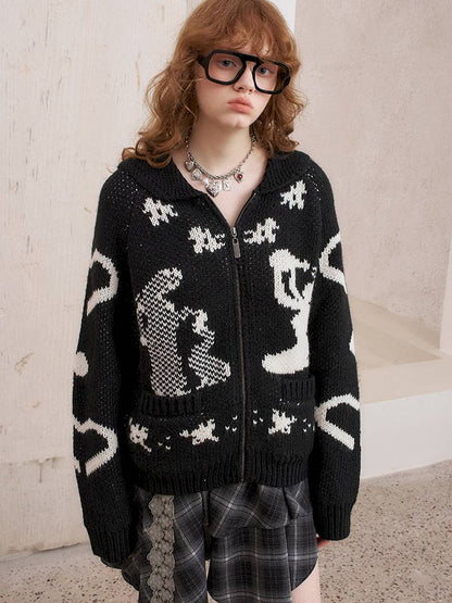 Fair Isle Autumn Knit Cardigan Jacket【s0000014388】