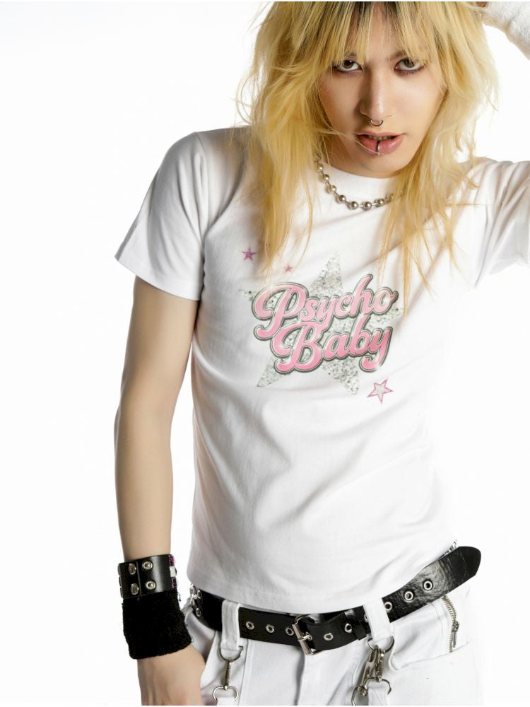 Street Positive Shoulder Slim Fit T-Shirt【s0000012457】