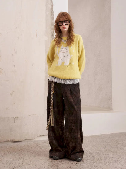 Relaxed-Fit Soft Pullover Knit Sweater【s0000014054】
