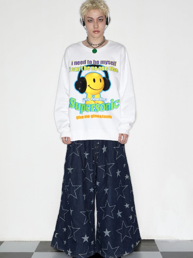 American Casual Street Smiley Loose Pullover [S0000010265]