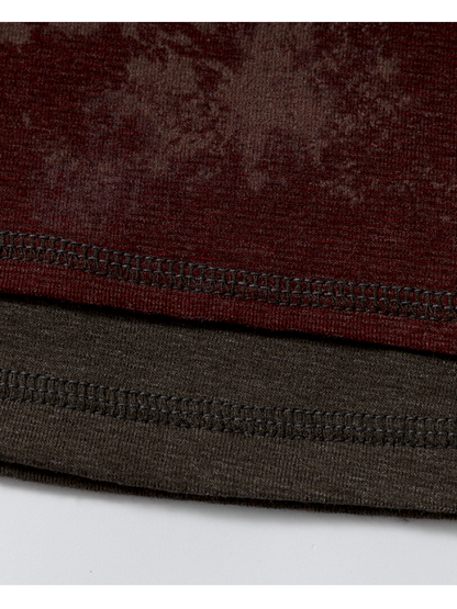 Retro Punk V-Neck Stretch T-Shirt【s0000014928】