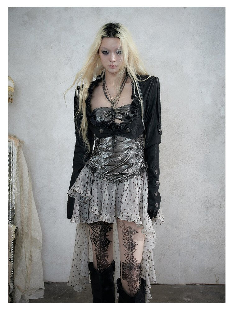 Punk Court Asymmetrical Dress【s0000017988】