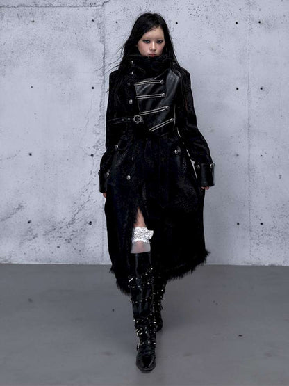 Dark Court Leopard Suede Fur Coat【s0000014925】