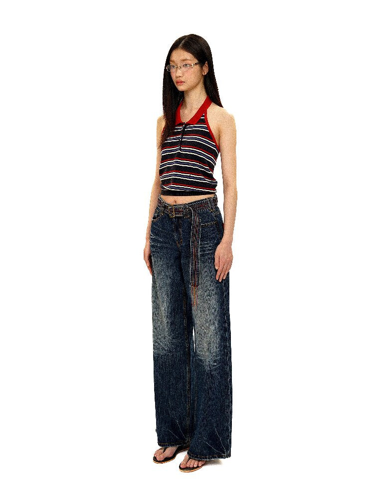 Vintage Bamboo Pleated Jeans【s0000016139】