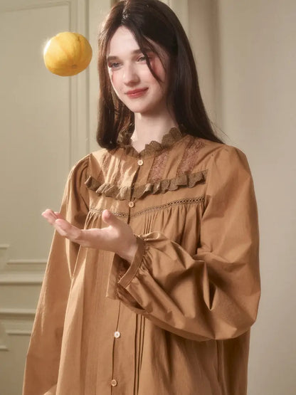 Natural Cotton Shirt Skirt Set【s0000014330】