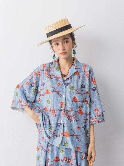 Cuban short-sleeved shirt dress pants【s0000013315】