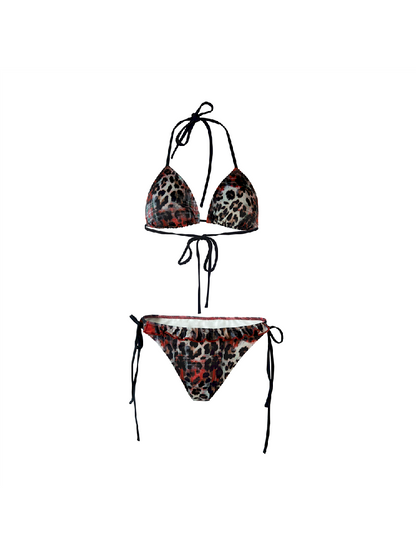 Leopard Punk Hottie Pure Lust Lust Lily Summer Bikini Swimsuit Set [S0000009391]