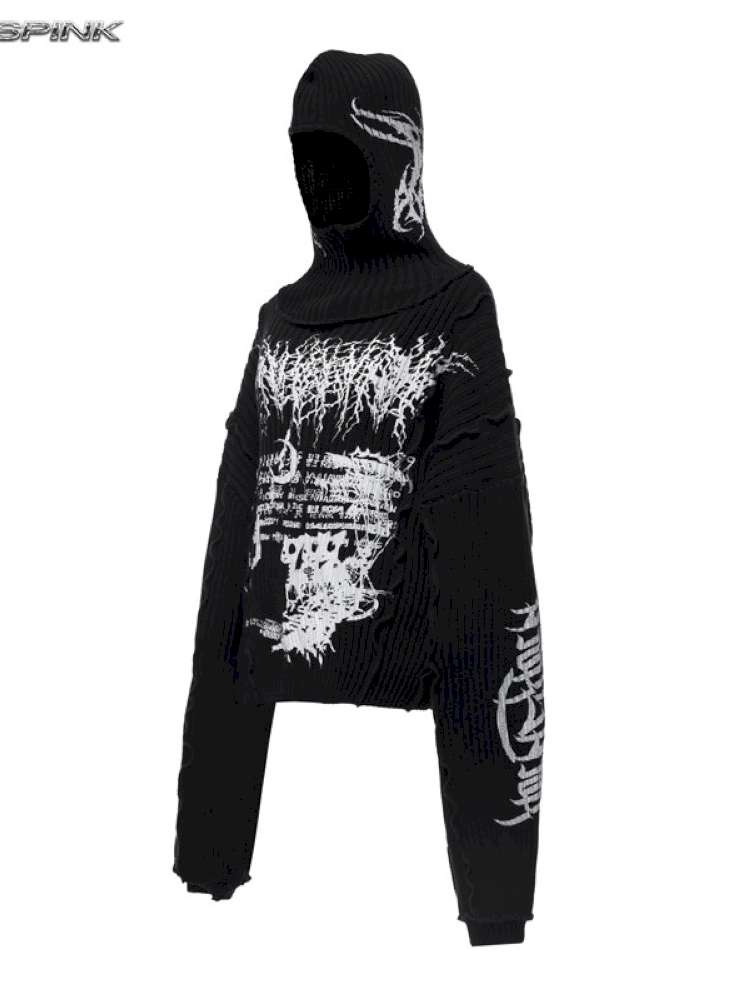 Structure Patchwork Hooded Sweater【s0000015120】