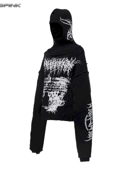 Structure Patchwork Hooded Sweater【s0000015120】
