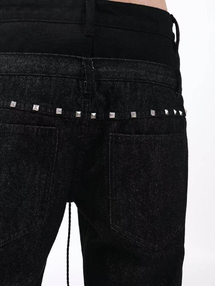 Stacked Raw Denim Zipper Jeans【s0000018188】