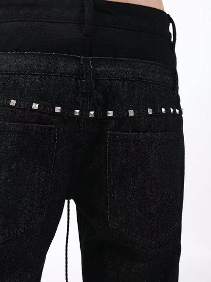 Stacked Raw Denim Zipper Jeans【s0000018188】