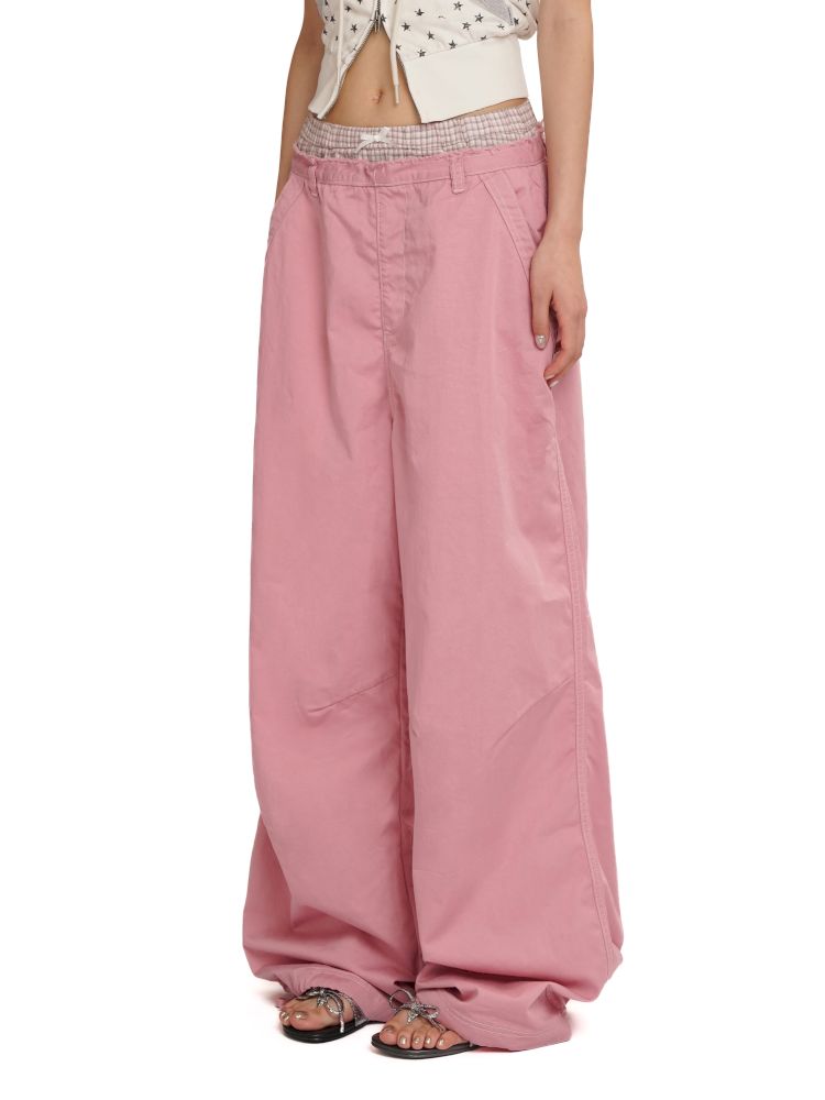 Relaxed fit adjustable cuffs casual pants【s0000012547】