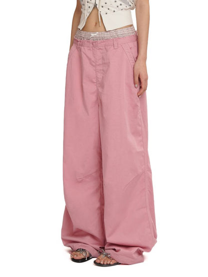 Relaxed fit adjustable cuffs casual pants【s0000012547】