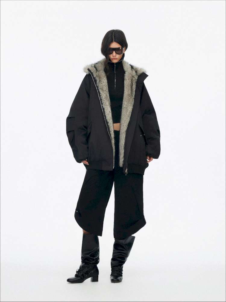 Plush Collar Warm Padded Jacket【s0000014872】