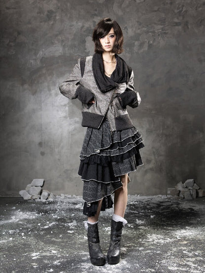 Pile Collar Leather Jacket【s0000015957】