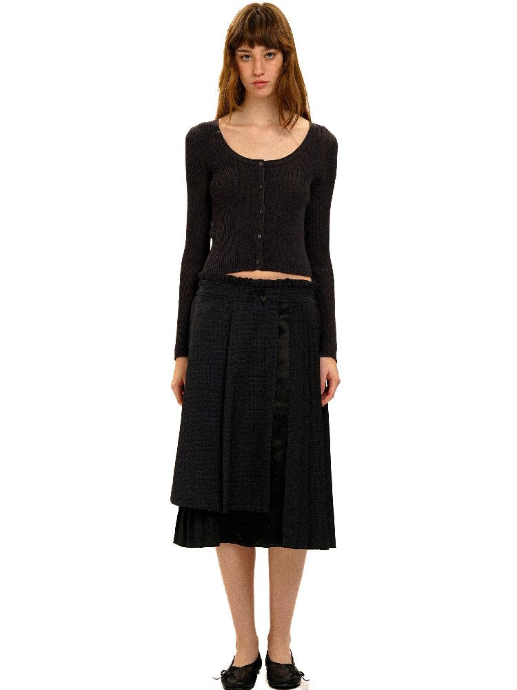 Plaid Puff Sleeve Skirt Set【s0000017925】