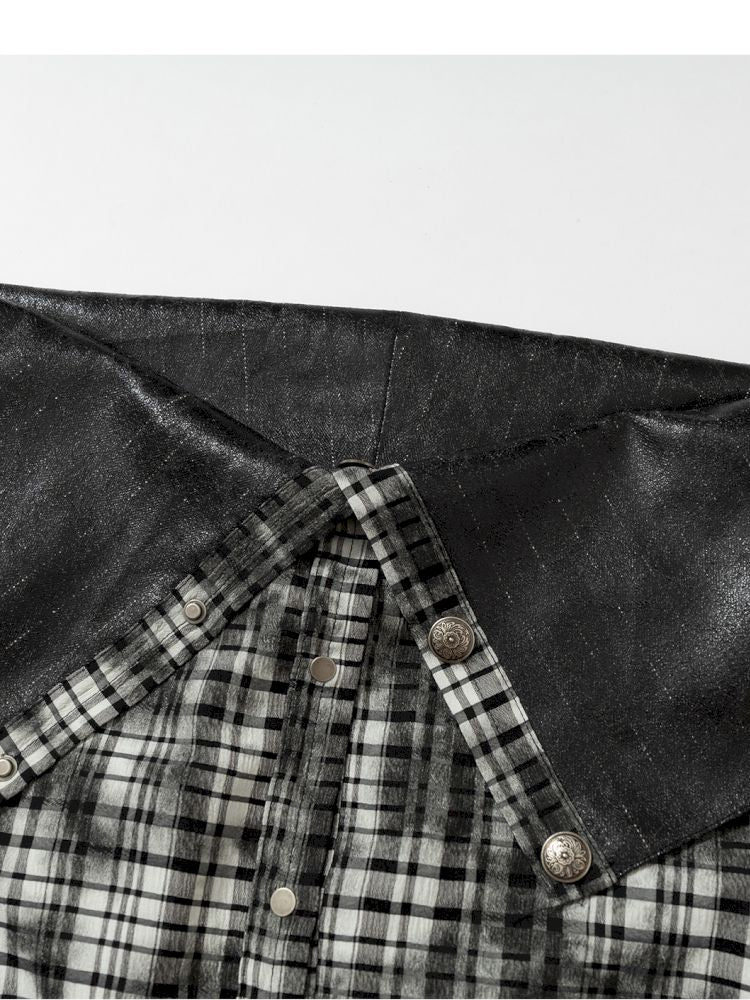 Back leather long sleeve sweater jacket【s0000013477】