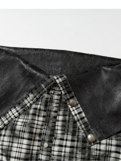 Back leather long sleeve sweater jacket【s0000013477】