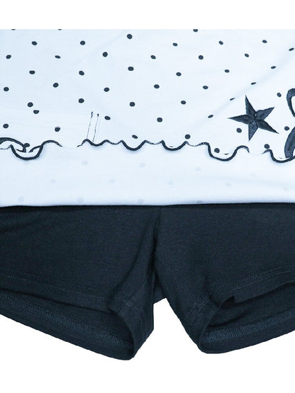 Embroidery Polka Dot Skirt Pants【s0000016548】