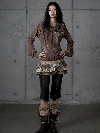 Detachable Hooded Sweatshirt Dress【s0000013943】