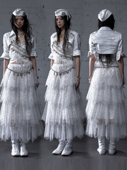 Irregular short strapless vest【s0000012783】