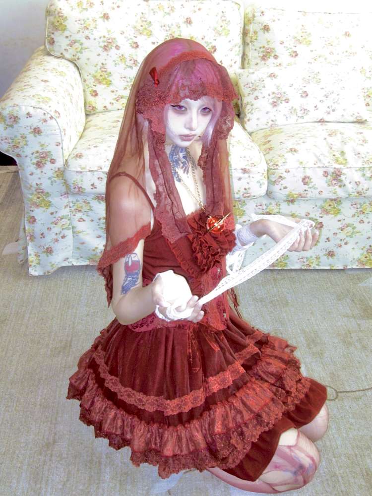 Dark Lolita Lace Mesh Sundress Dress【s0000014684】