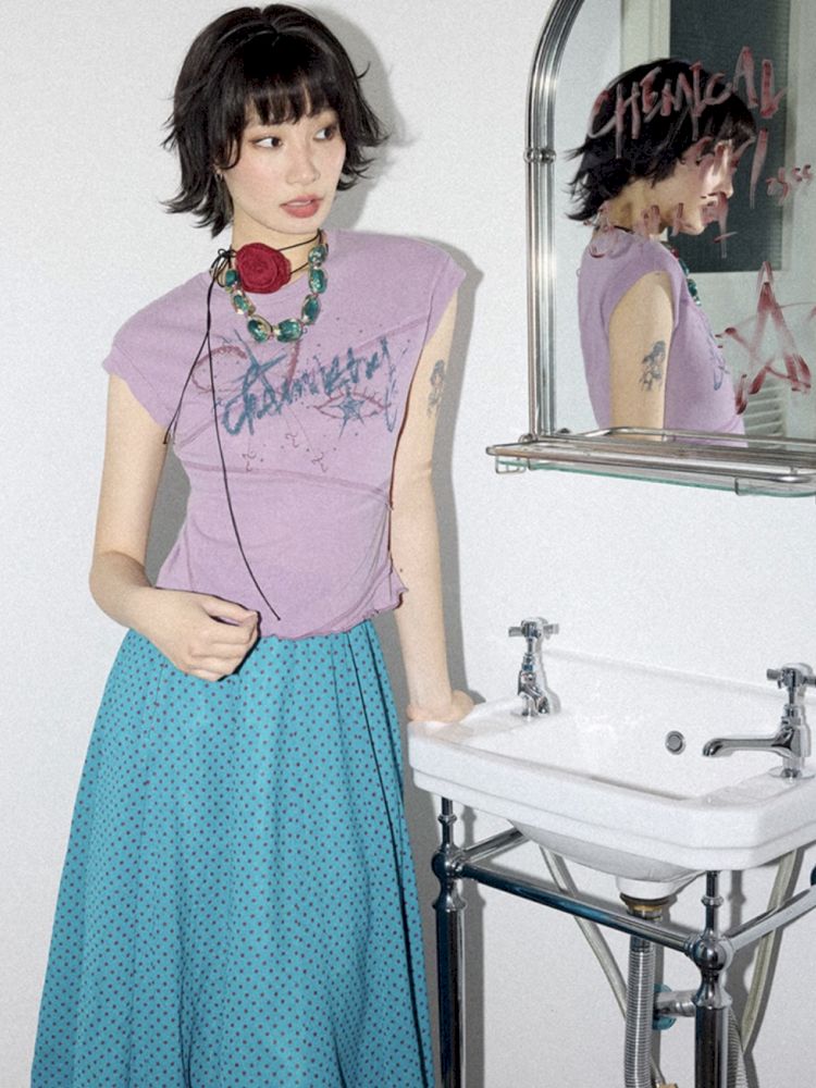 Irregular Short Sleeve Loose T-shirt【s0000012282】