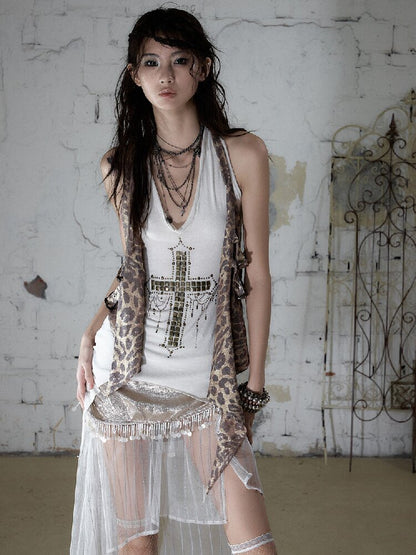 Vintage Punk Two-Piece Long Tank Top【s0000017243】