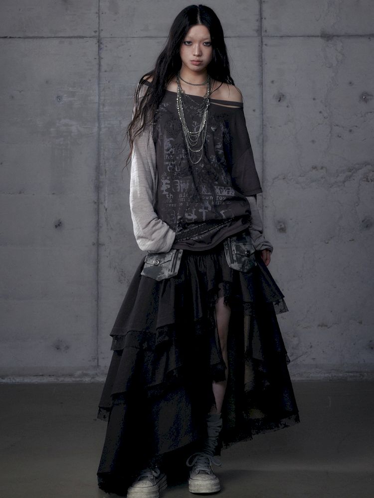 Fake Two Piece Heavy Layered Cake Skirt【s0000013476】