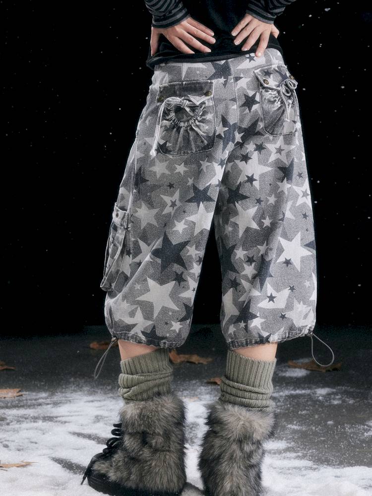 Distressed Pocket Cropped Pants【s0000014428】