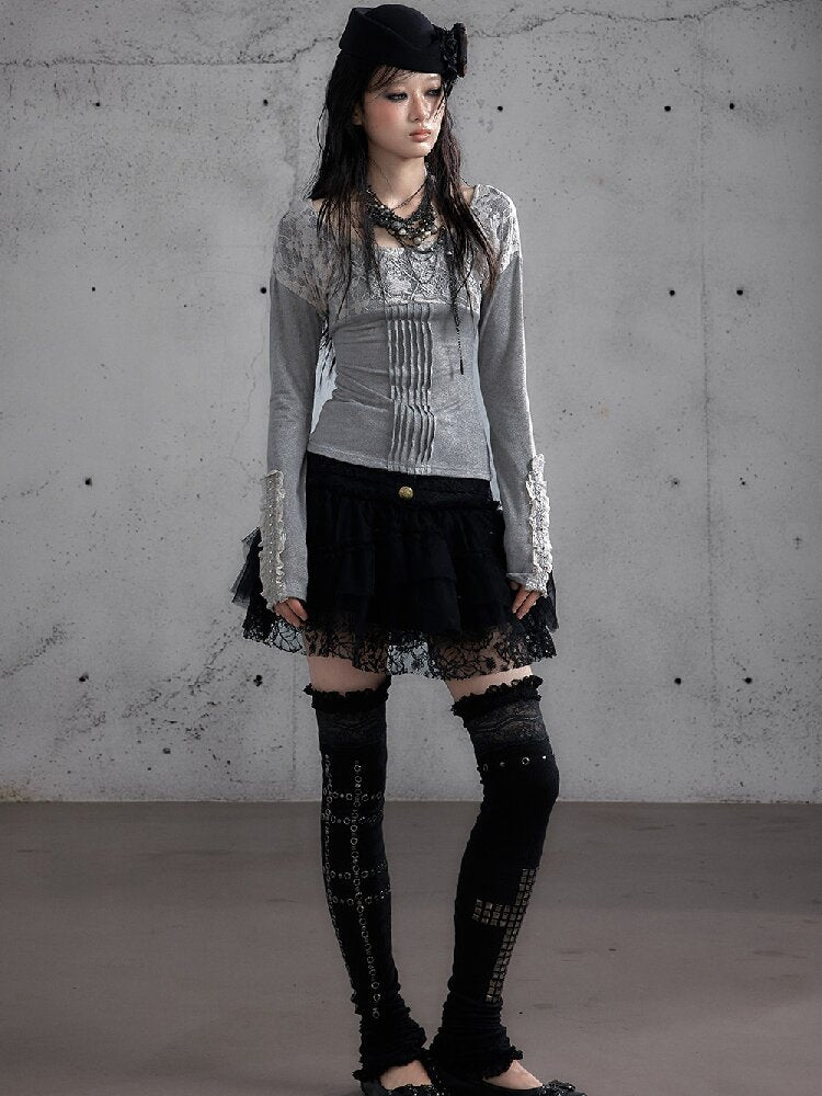 Lace Embroidered Knit Sweater【s0000019159】