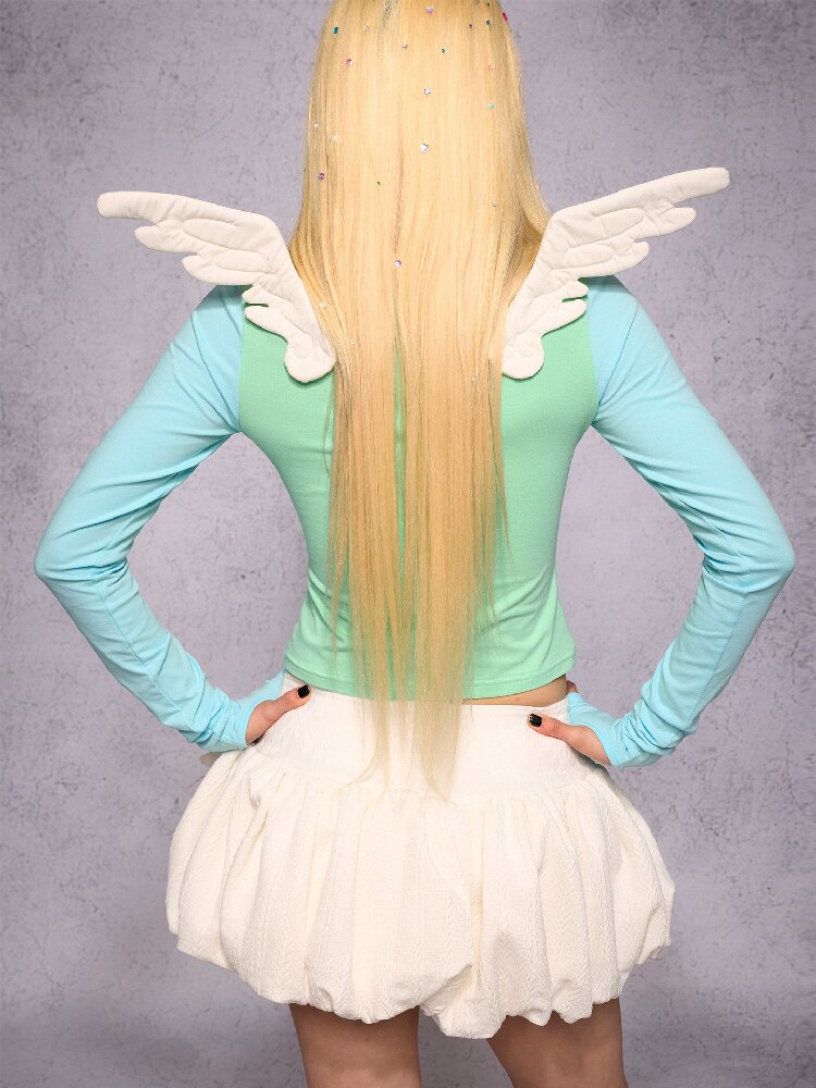 Mesh Embroidery Angel Wings Top【s0000019129】