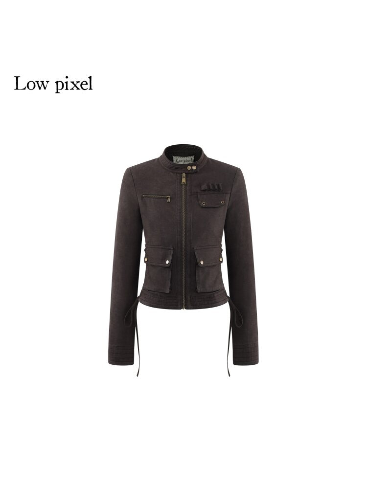 Coffee Stand-Up Collar Work Jacket【s0000015610】