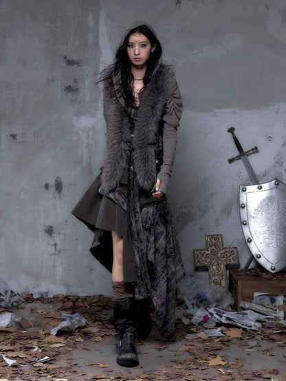 Tie-Front Shearling Vest【s0000014459】