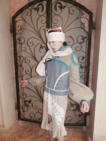 Fur Paneled Polar Fleece Coat【s0000015148】